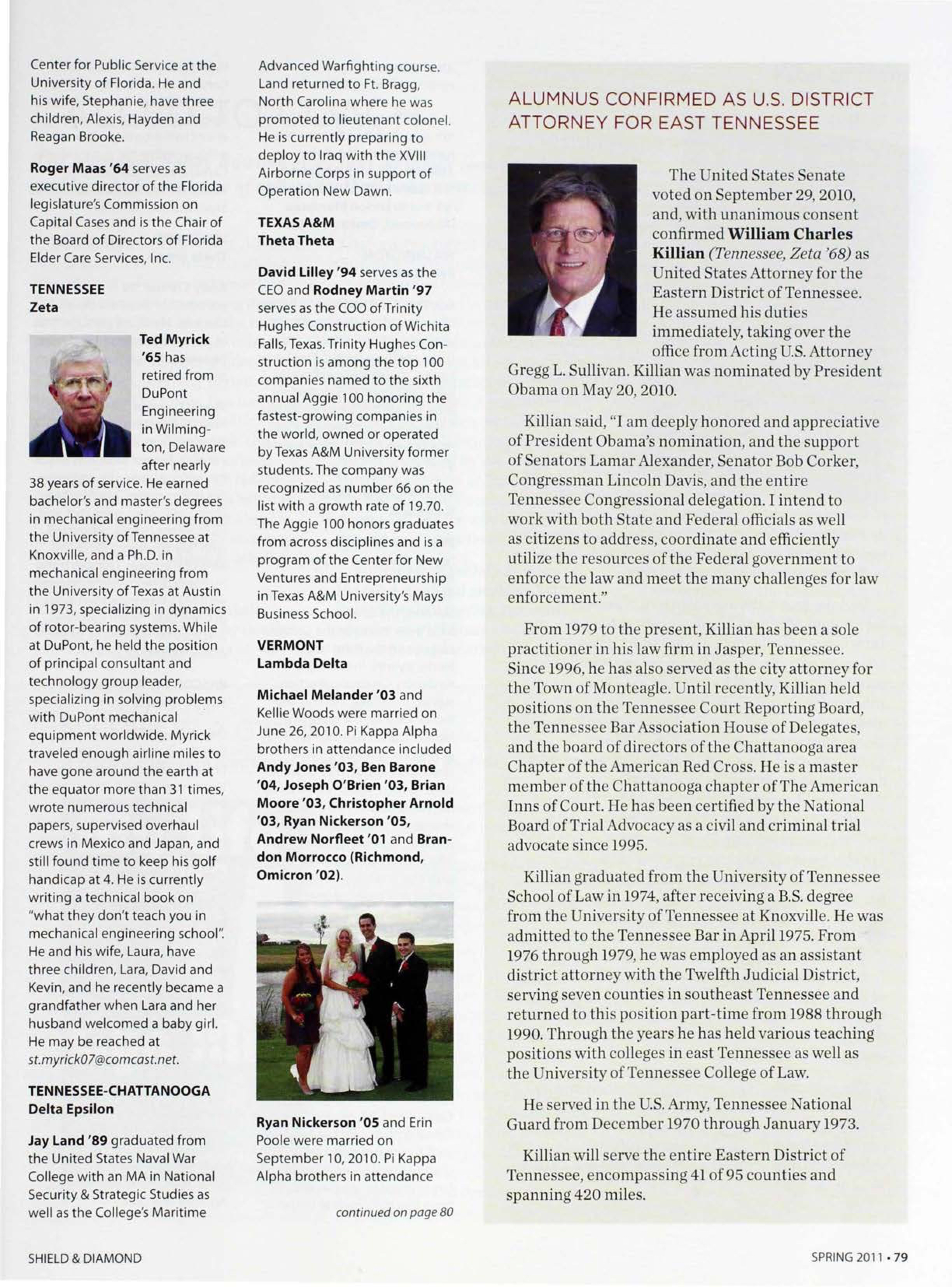 Alumnus Confirmed As U.S. District for East Tennessee